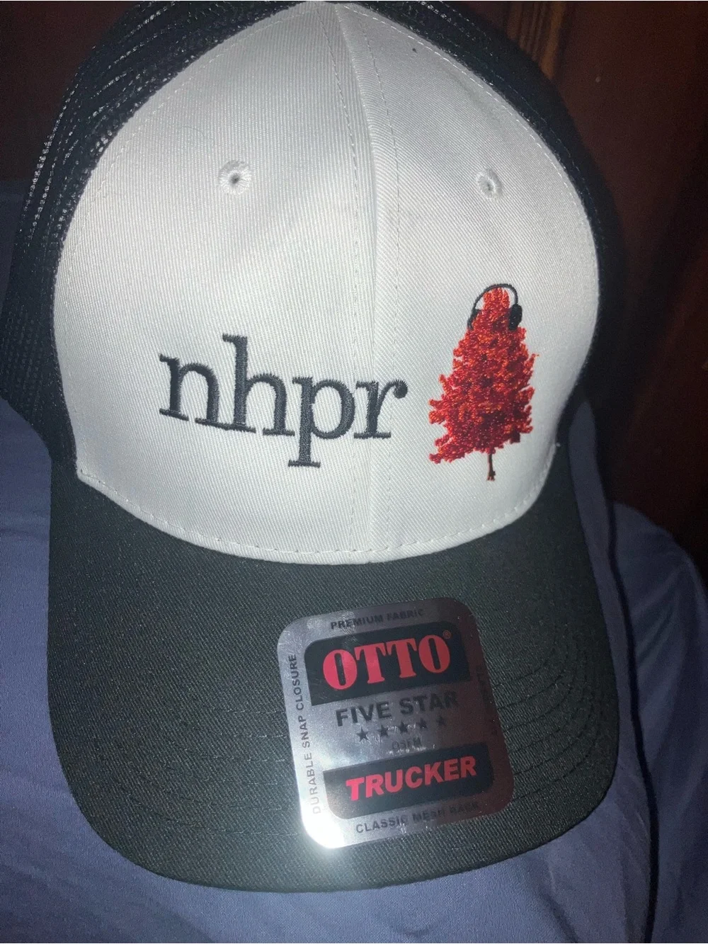 Nhpr NPR trucker hat new with tags textured tree so cute